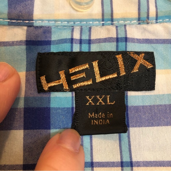 Helix Men’s Plaid Button Down Shirt with Double Pockets. Size XXL - Picture 2 of 12